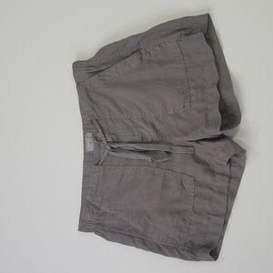 Lou & Grey Linen Gray Shorts SZ XS